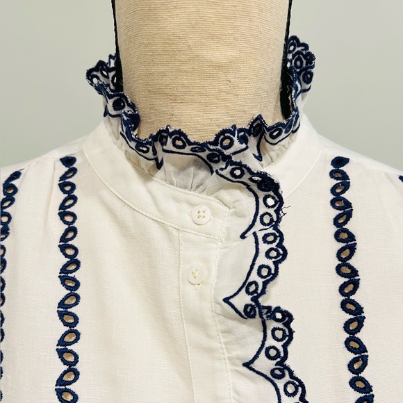 Sezane Dalhia Blouse Écru. - Size 34/2/XS - Picture 5 of 10